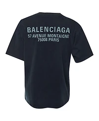 Pre-Owned Balenciaga Women's New Logo Graphic Print T-Shirt