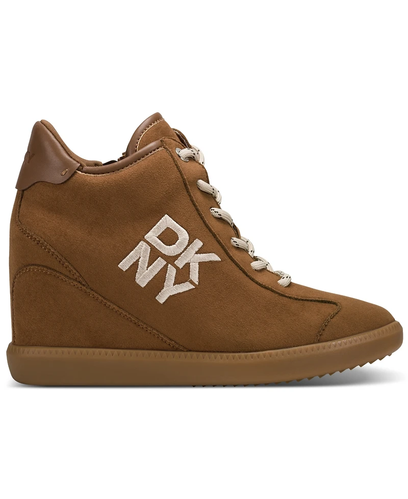 Dkny Women's Sammy Lace-Up Wedge Sneakers