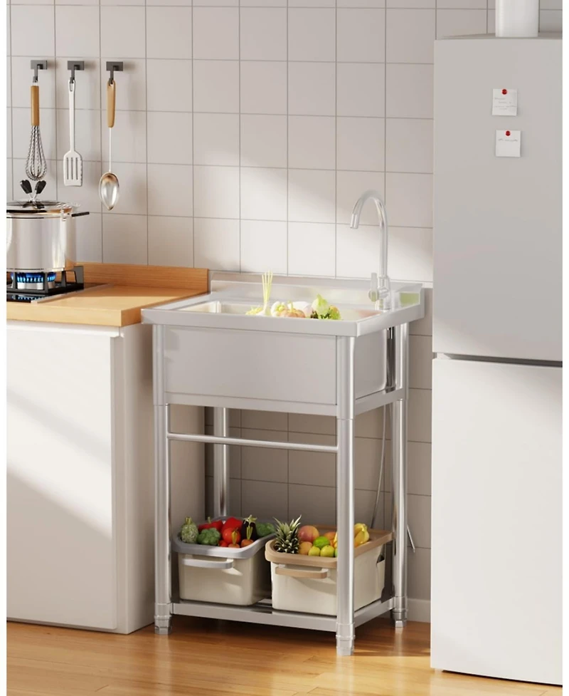 Aecojoy Stainless Steel Utility Sink