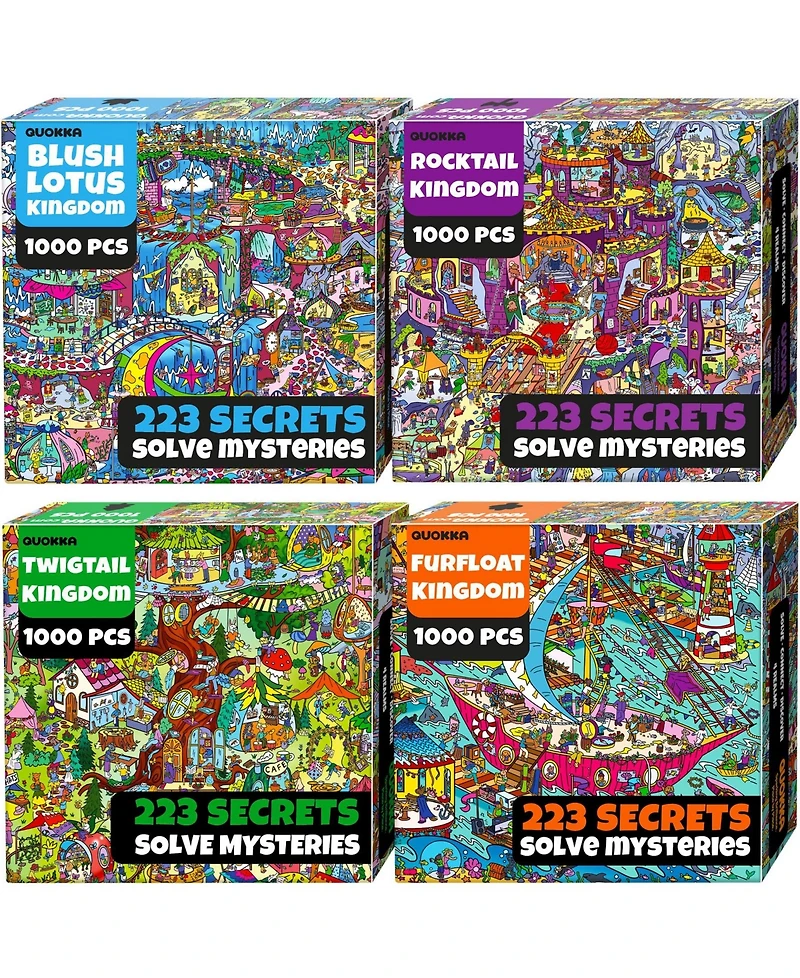 Quokka 1000 Piece Puzzle for Adults – 223 Hidden Secrets, Engaging Audio Story, Snap-Tight Thick Pieces