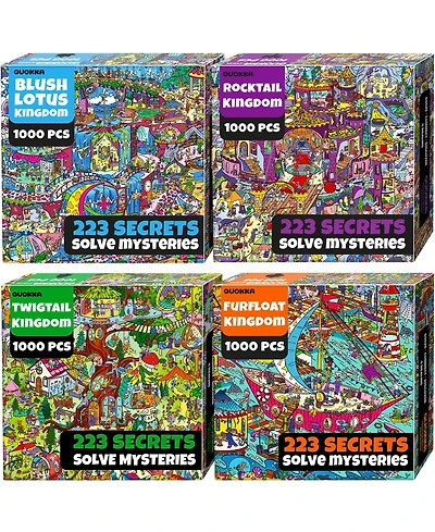 Quokka 1000 Piece Puzzle for Adults – 223 Hidden Secrets, Engaging Audio Story, Snap-Tight Thick Pieces