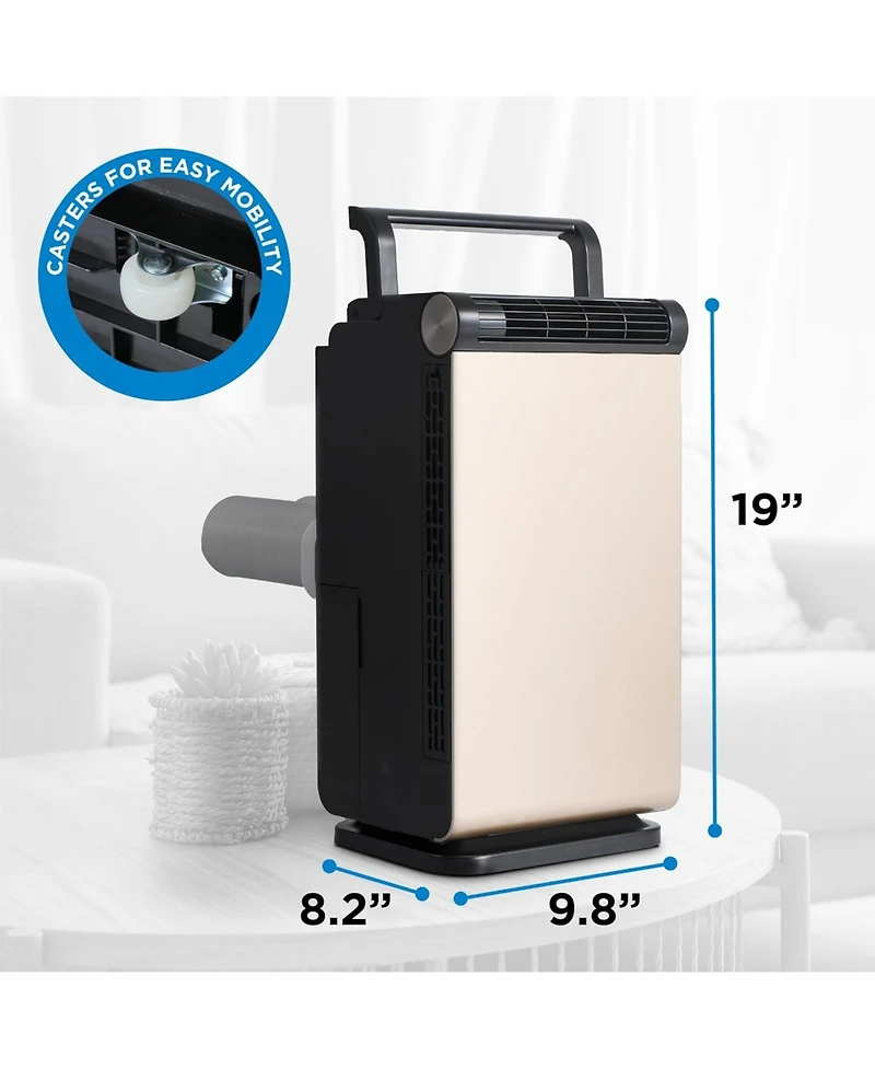 Black+Decker 3-in-1 Personal Portable Air Conditioner, Portable Fan & Dehumidifier, Windowless Air Conditioner with Electronic Control Panel, Led Disp