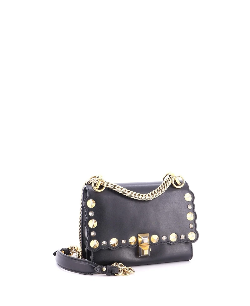 Pre-Owned Fendi Small Kan I Bag Studded Leather