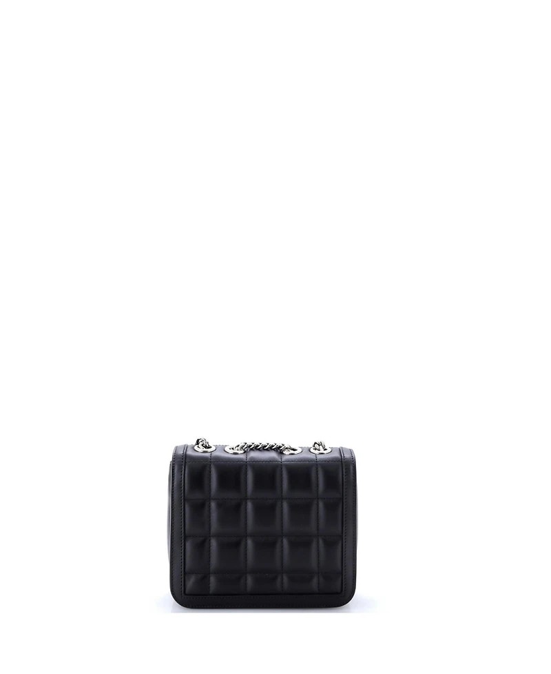 Pre-Owned Gucci Mini Deco Chain Flap Bag Mixed Matelasse Leather