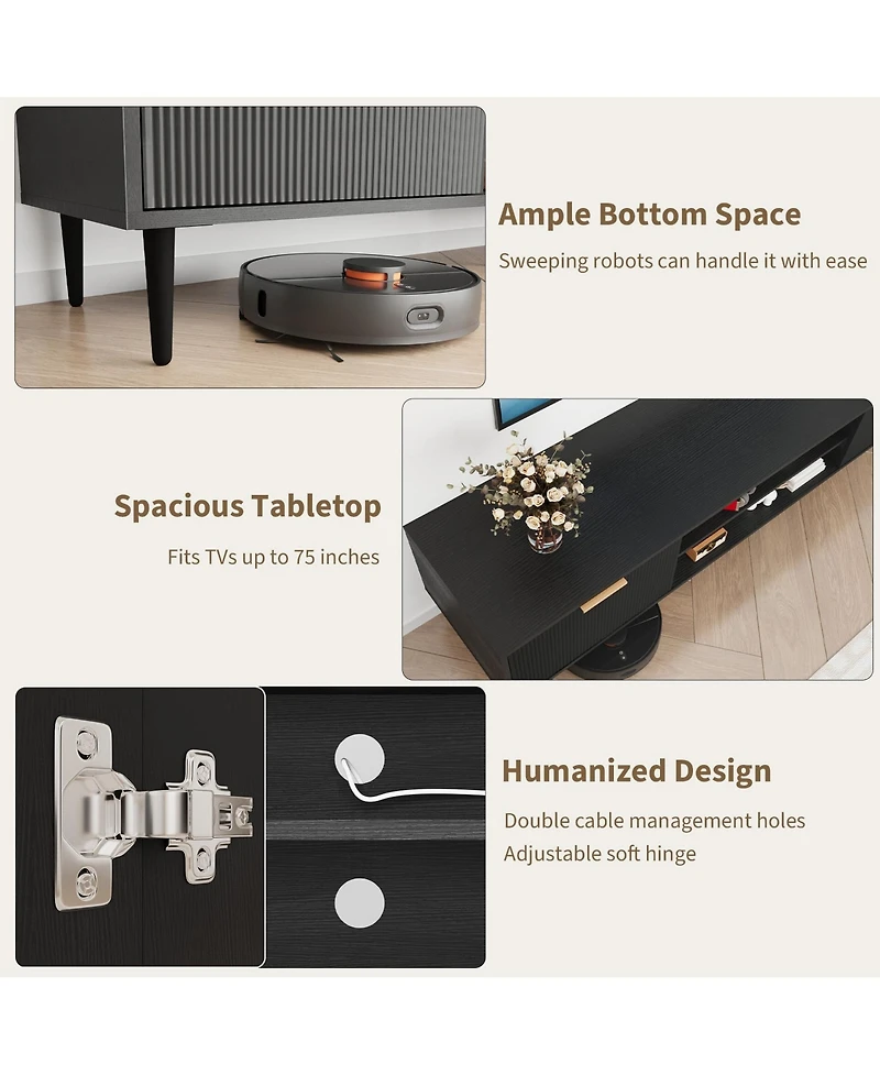 gaomon Modern Tv Stand for 75 Inch TVs
