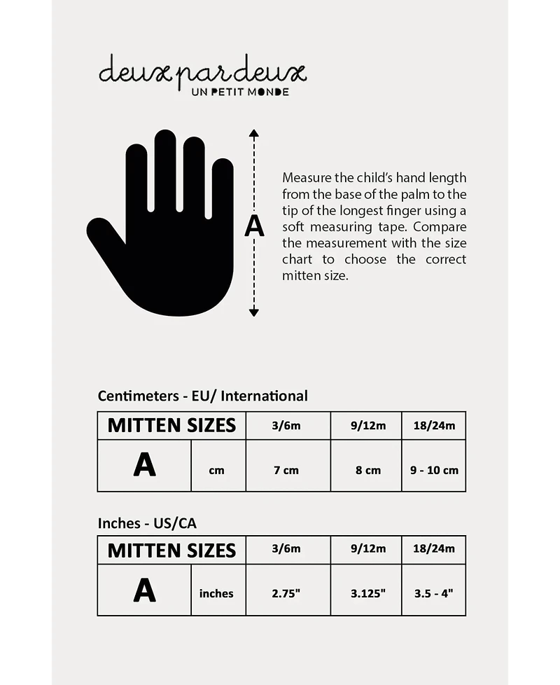 Deux par Baby Unisex Infant (3 Months- 12 Months) Knit Mittens with String