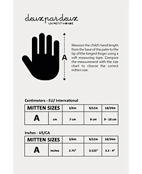 Deux par Baby Unisex Infant (3 Months- 12 Months) Knit Mittens with String