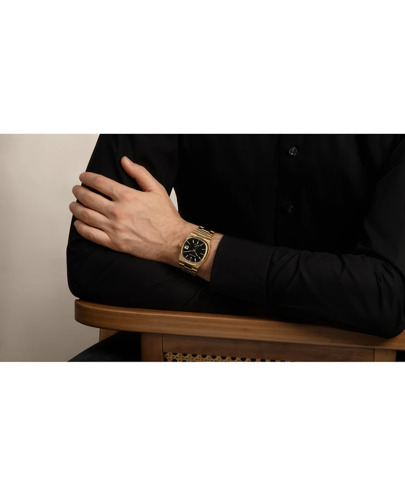 Bulova Men's Classic Super Seville Gold-Tone Stainless Steel Bracelet Watch 37.5mm