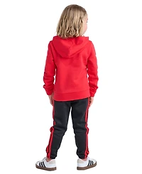 adidas Boys' 2T-7 Long-Sleeve Graphic Sweatshirt and Jogger, 2-Piece Set