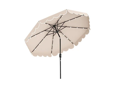 Clihome Solar Patio Umbrella with 24 Led Lights