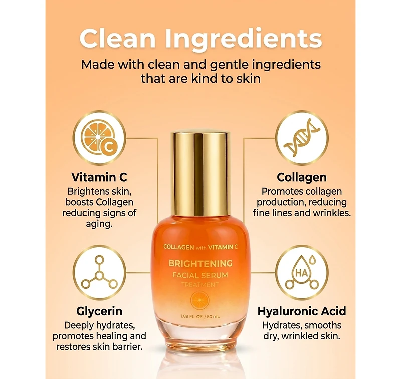 Lovery Collagen + Vitamin C Brightening Facial Serum - Korean Skincare Radiance Treatment