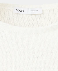 Mango Women's Lace Detail Knit Top