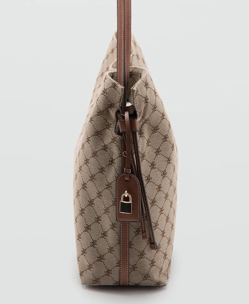 Mango Women's Jacquard Bucket Bag