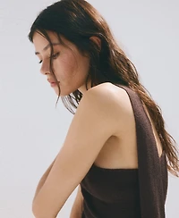 Mango Women's Scarf Asymmetrical Knit Dress