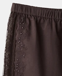 Mango Women's Lace Detail Straight Shorts