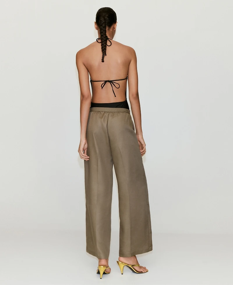 Mango Women's High-Waisted Lyocell Pants