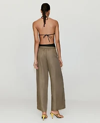 Mango Women's High-Waisted Lyocell Pants