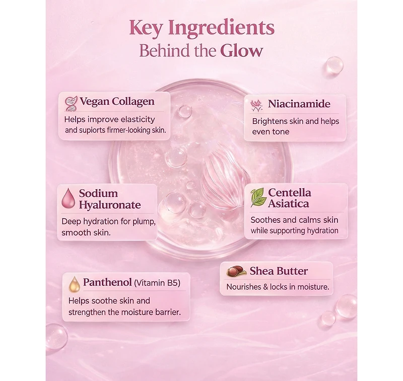Lovery Korean Beauty Skincare Melting Collagen Hydrogel Face Mask Set, 3piece