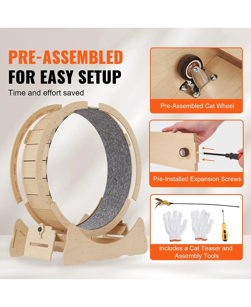 Vevor Cat Exercise Wheel Large Cat Treadmill Wheel for Indoor Cats