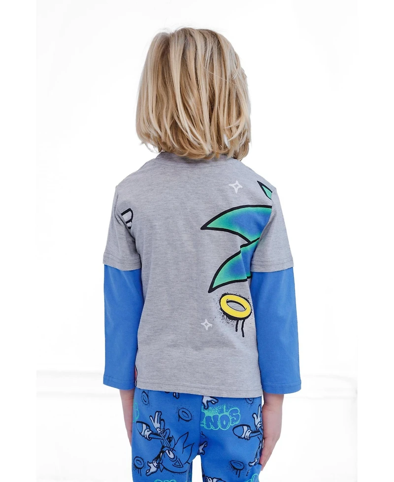 Sonic the Hedgehog Boys' 2-Piece Tee and Fleece Pants Set