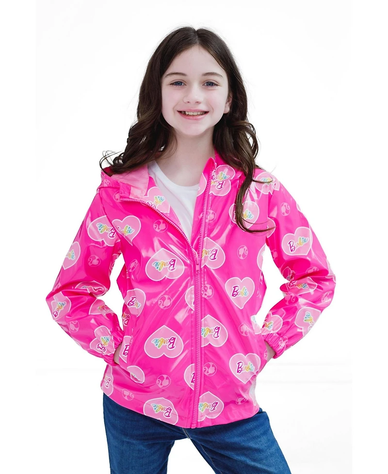 Barbie Girl's (4-16) Hooded Rain Jacket