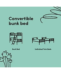 Storkcraft Long Horn Twin-Over-Twin Bunk Bed (Hazelnut)