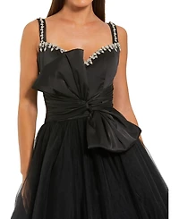 Mac Duggal Women's Sweetheart Neck Tulle Ball Gown with Embellished Straps