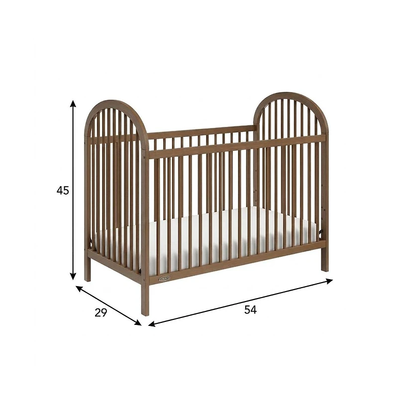 Graco Olivia 3-in-1 Convertible Crib (Hazelnut) – Greenguard Gold Certified