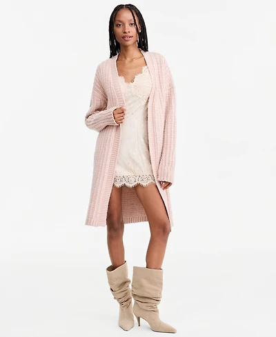 And Now This Women's Duster Open-Front Ribbed-Knit Cardigan, Macy's Exclusive