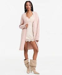 And Now This Women's Duster Open-Front Ribbed-Knit Cardigan, Macy's Exclusive