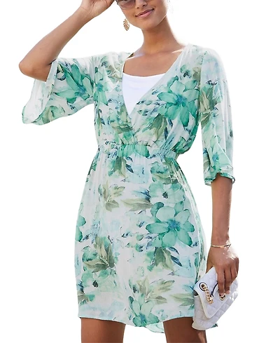 Lascana Women's Floral Layered Look Dress