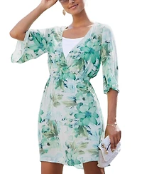 Lascana Women's Floral Layered Look Dress