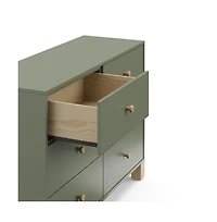 Storkcraft California 6-Drawer Double Dresser (Olive with Driftwood)