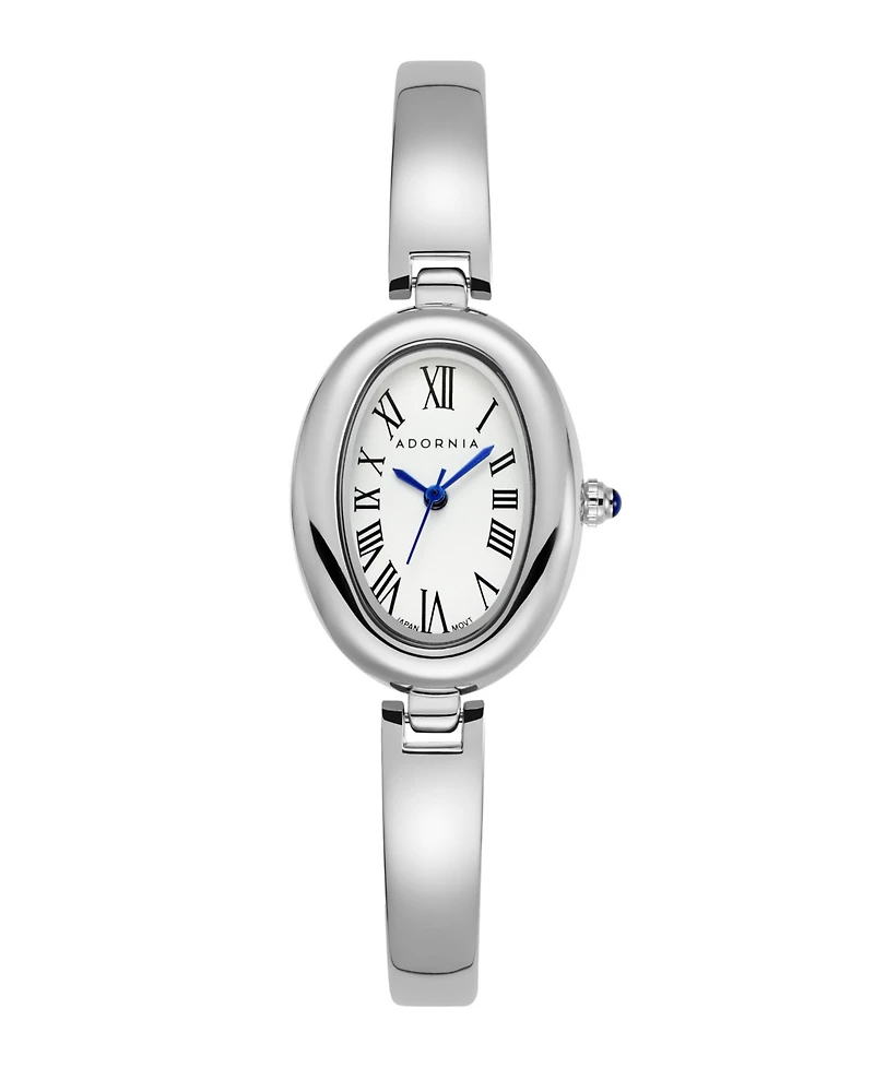Adornia Women's Silver York White Face Watch