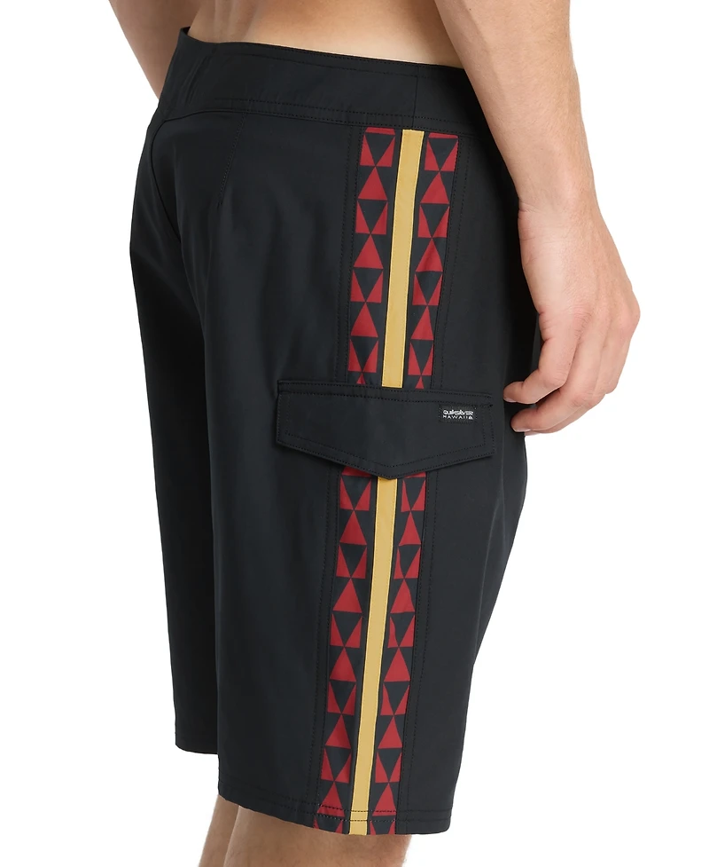 Quiksilver Men's Surfsilk 4-Way Stretch Hawaii Graphic Board Shorts