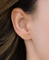 Girls Crew Teeny Tiny Bone Appetit Stud Earrings