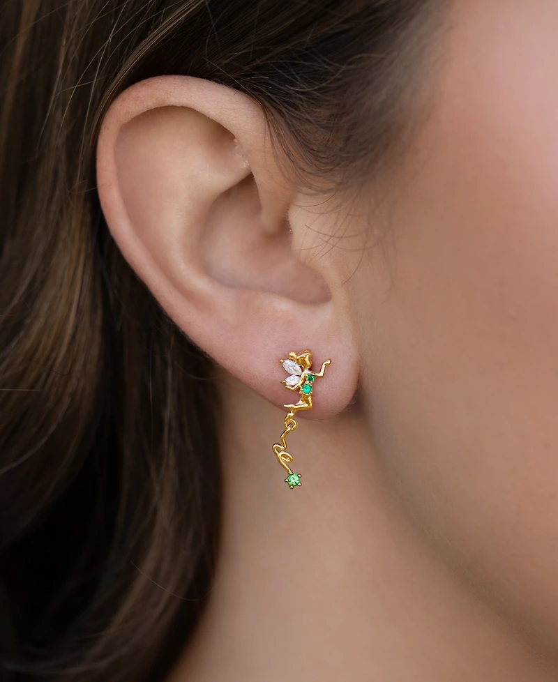 Girls Crew Crystal Disney Tinker Bell Pixie Dust Earrings