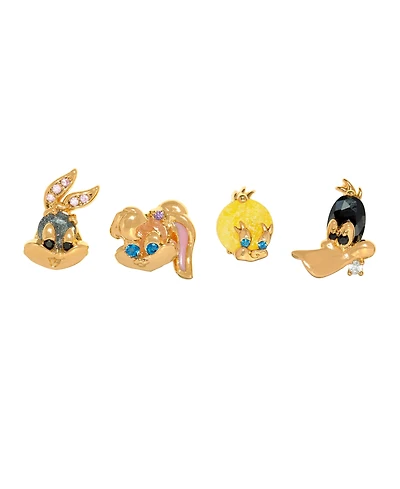 Girls Crew Crystal Looney Tunes Stud Earrings Set