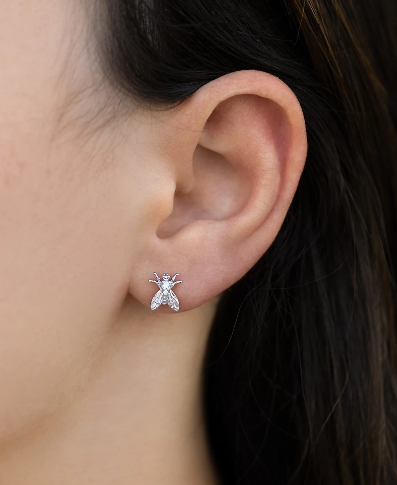 Girls Crew Crystal Shoo Fly Stud Earrings