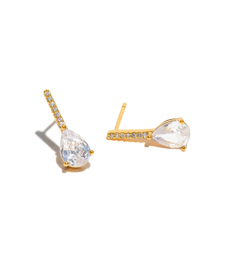Girls Crew Crystal Cape May Pear Stud Earrings