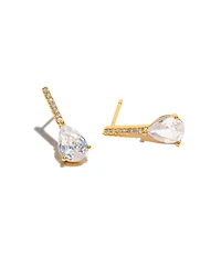 Girls Crew Crystal Cape May Pear Stud Earrings