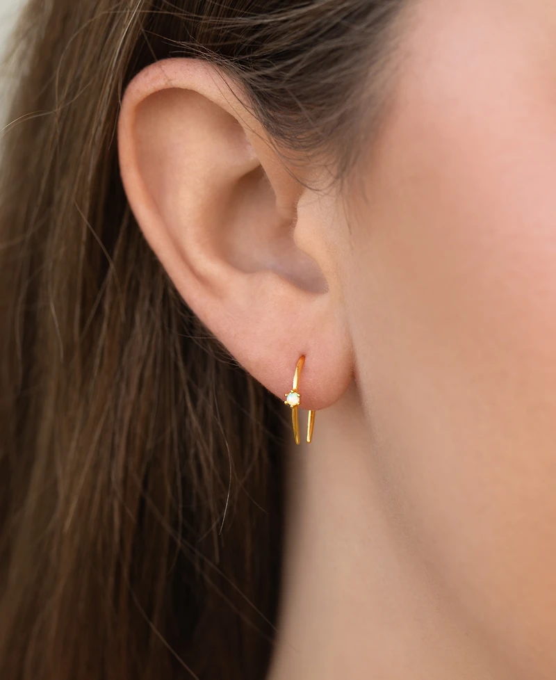 Girls Crew Crystal Todos Santos Opal Hoop Earrings