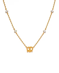 Girls Crew Crystal Salted Pretzel Necklace