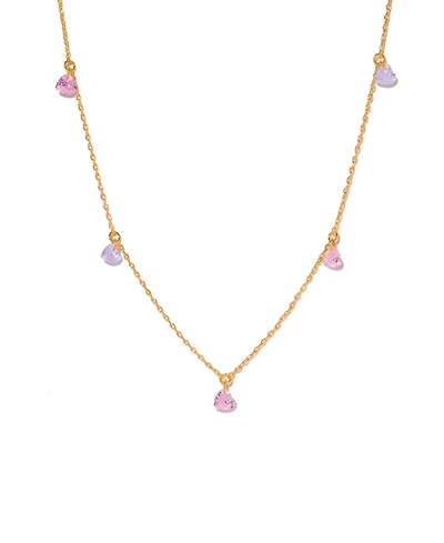 Girls Crew Gold-Plated Crystal Love Notes Necklace