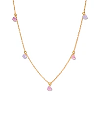 Girls Crew Gold-Plated Crystal Love Notes Necklace
