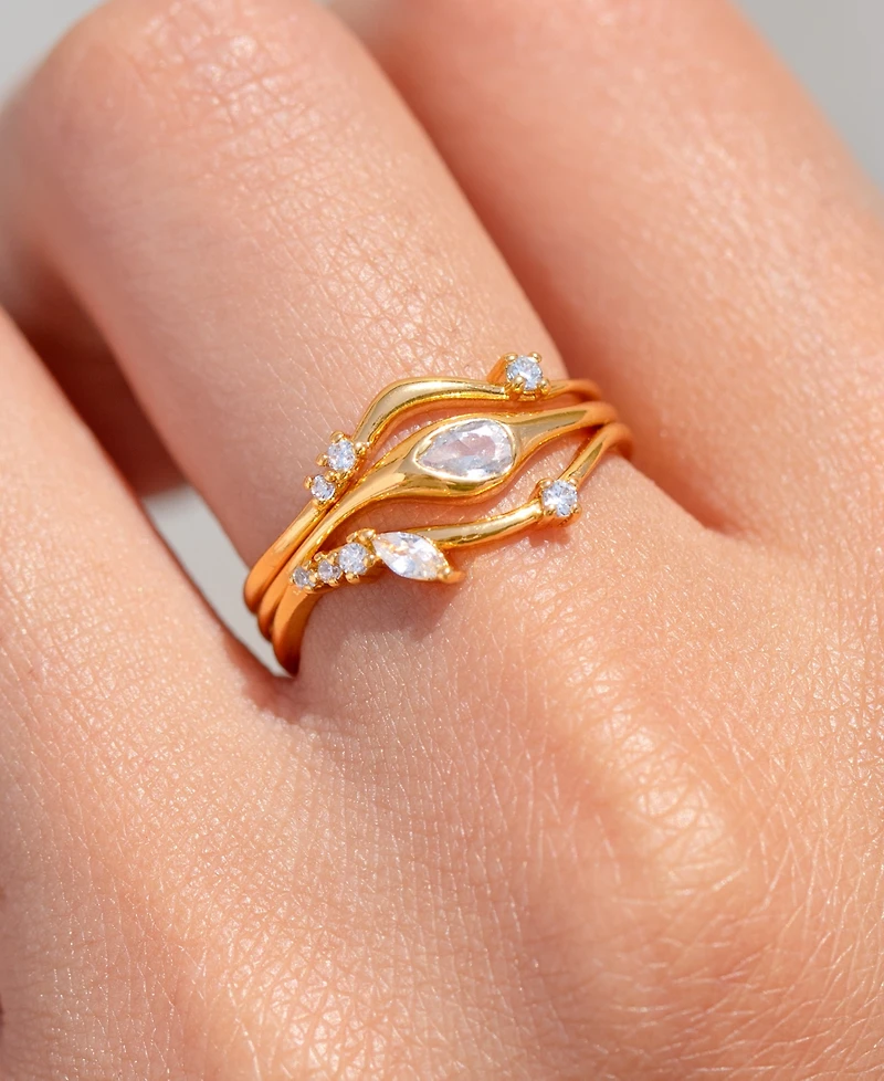 Girls Crew Crystal Tulum Ring Set
