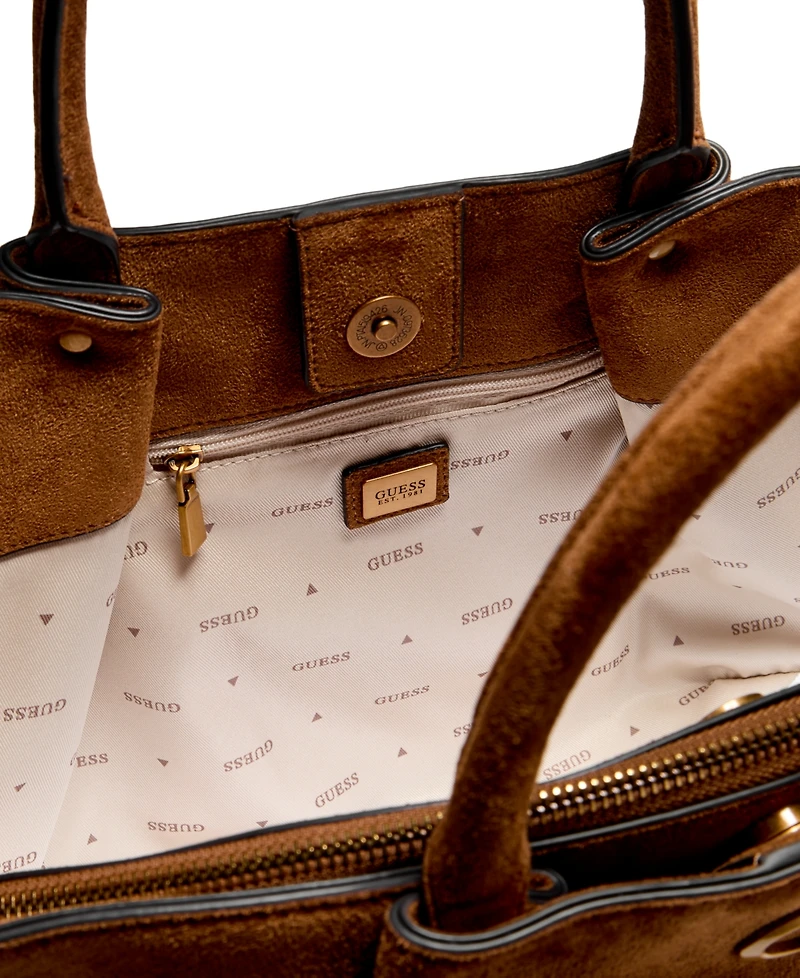 Guess Allegra Girlfriend Extra-Large Satchel Handbag