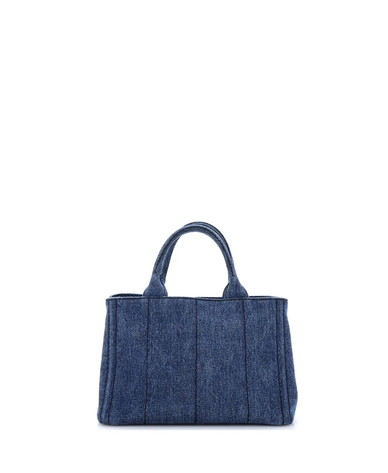 Pre-Owned Prada Mini Canapa Convertible Tote Denim