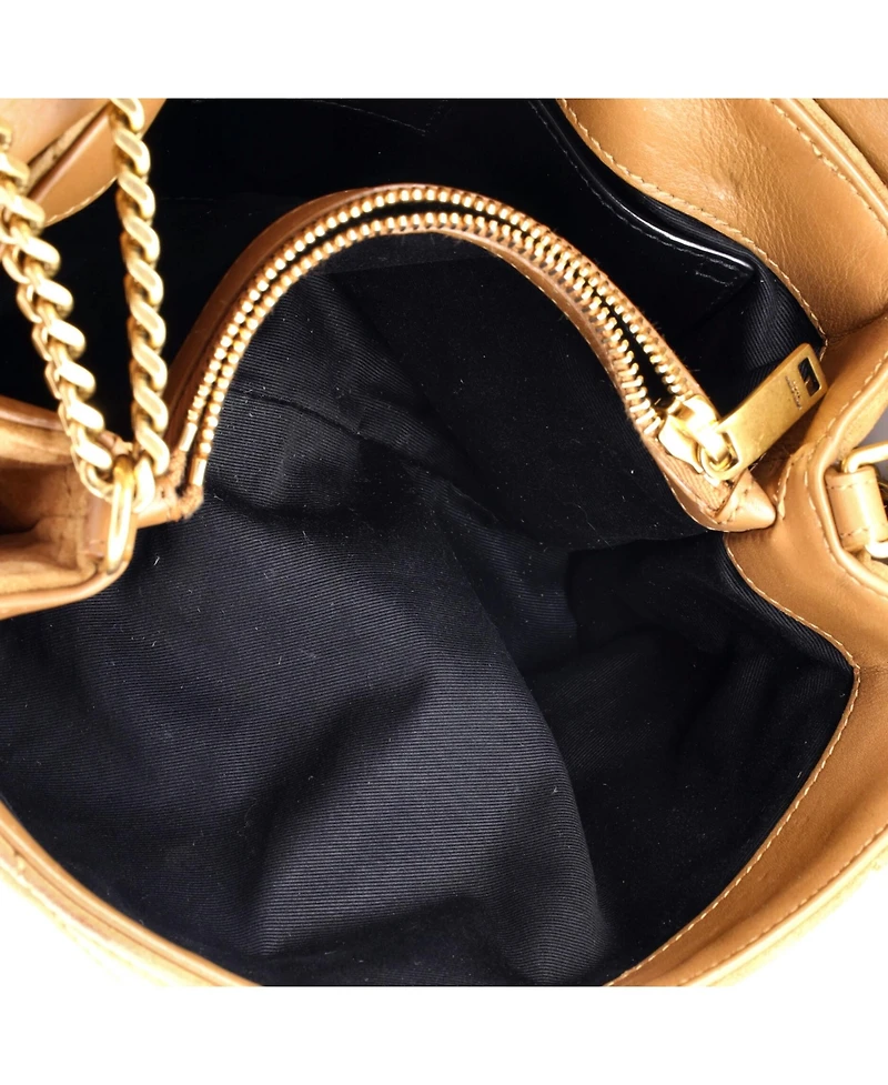 Pre-Owned Saint Laurent Small Loulou Shoulder Bag Matelasse Chevron Suede