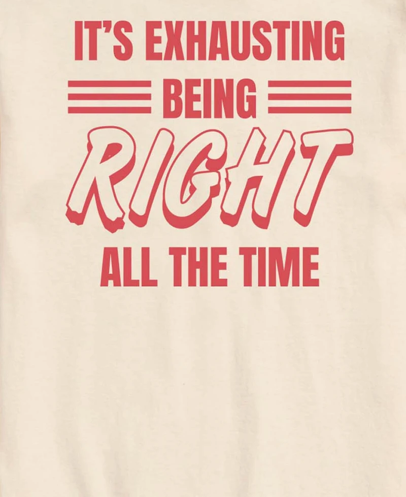 Airwaves Men's Exhausting Being Right Short-Sleeve Graphic T-Shirt